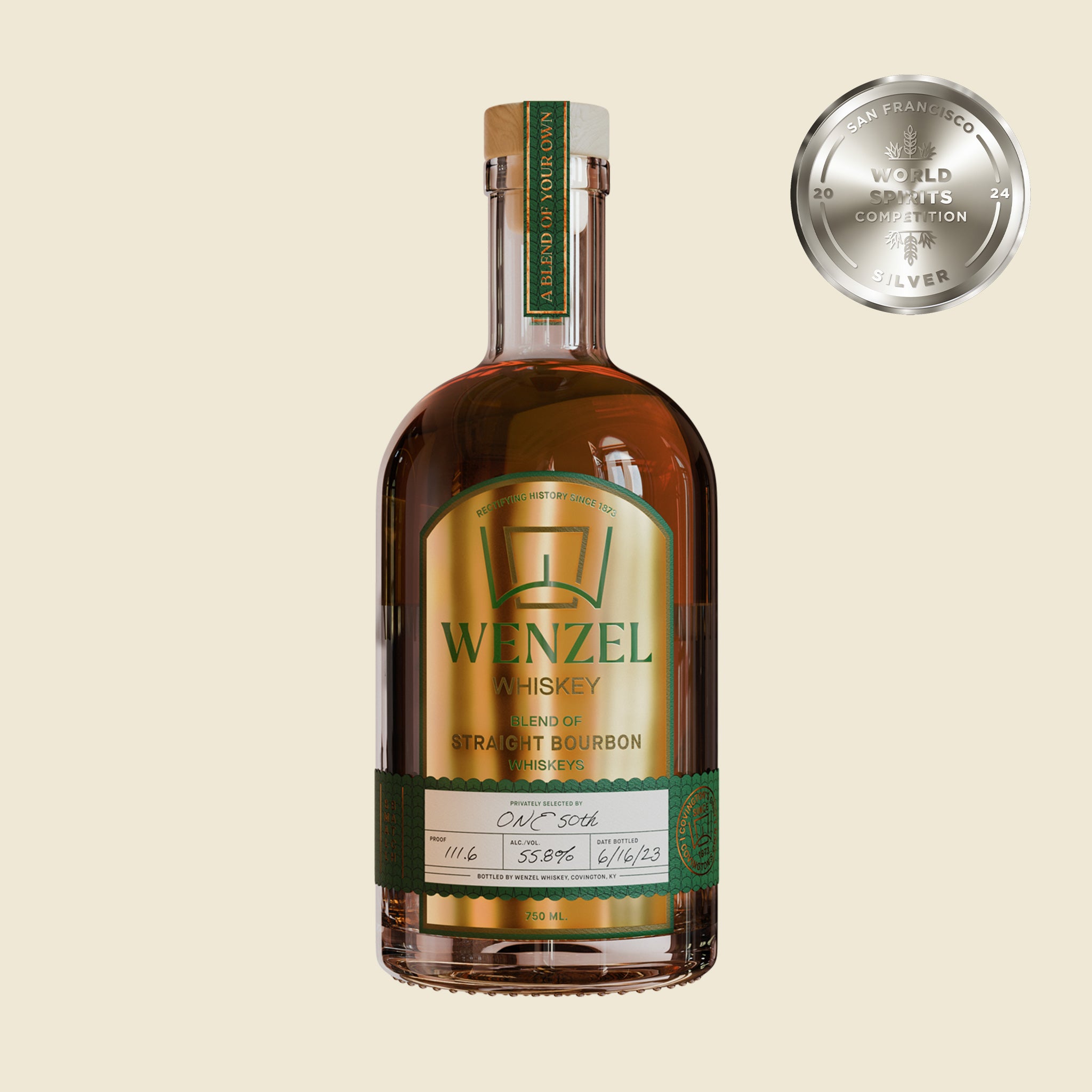 WENZEL ONE 50TH STRAIGHT BOURBON WHISKEY