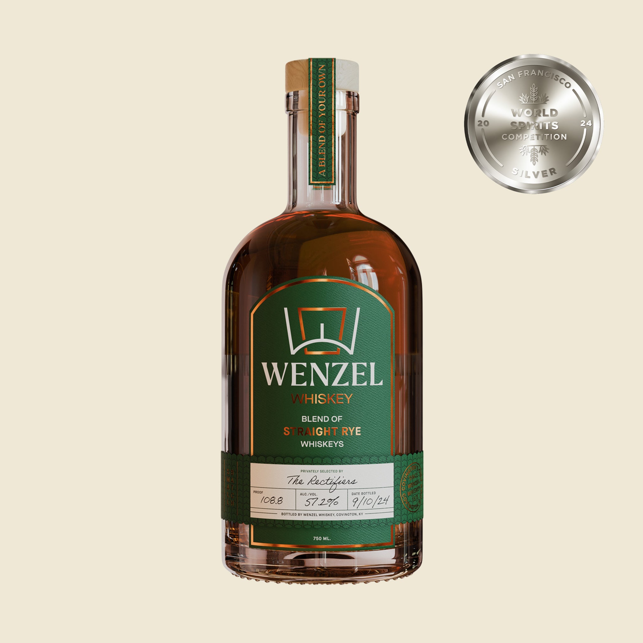 WENZEL RECTIFIERS STRAIGHT RYE WHISKEY BATCH #01